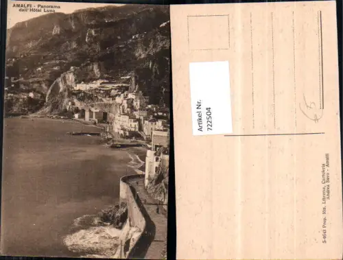 722504 Amalfi Panorama dall Hotel Luna Küste Salerno