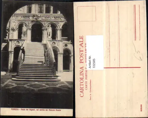 722505 Venezia Scala del Giganti nel cortile del Palazzo Ducale Venedig Dogenpalast