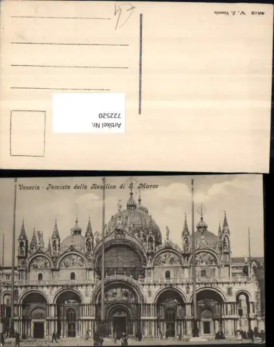 722520 Venezia Facciata della Basilica di S. Marco Markusplatz Venedig