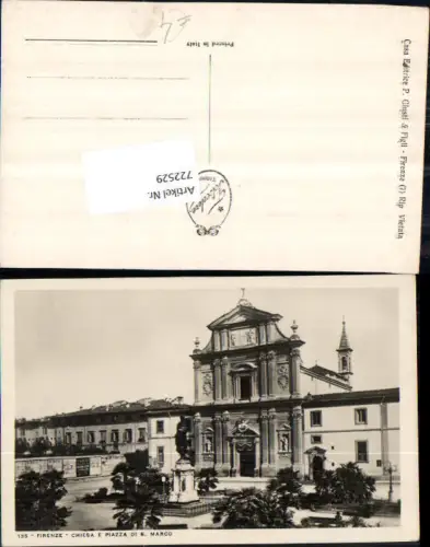 722529 Firenze Chiesa e Piazza di San Marco Firenze Florenz