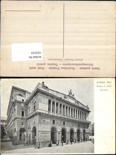 722533 Napoli Neapel Real Teatro S. Carlo Facciata