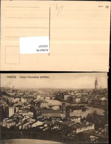 722537 Firenze Veduta Panoramica dell'Arno Florenz