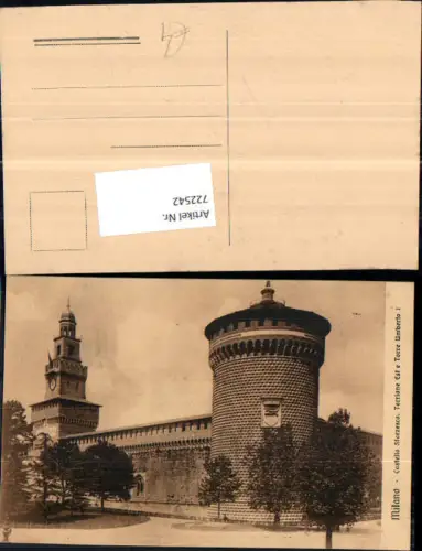 722542 Milano Castello Sforzesco Torrione Est e Torre Umberto I Mailand