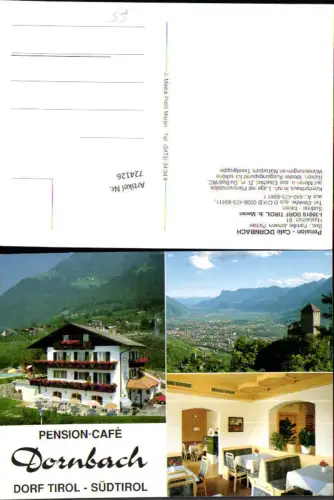 724126 Dorf Tirol b. Meran Pension Cafè Dornbach Bez. Meran Südtirol