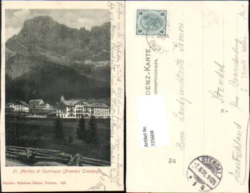 725604 Trentino St. Martino di Castrozza Primiero 1900 Dolomiten