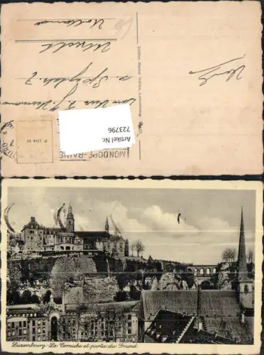 723796 Luxembourg Luxemburg La Corniche et partie du Grund