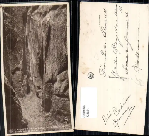 723864 Echternach Entree du Labyrinthe Gesteinsformation Felsen Schlucht