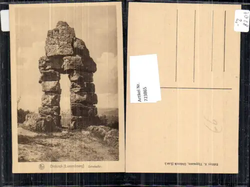 723865 Diekirch Deivelselter Gesteinsformation Felsen Felsentor