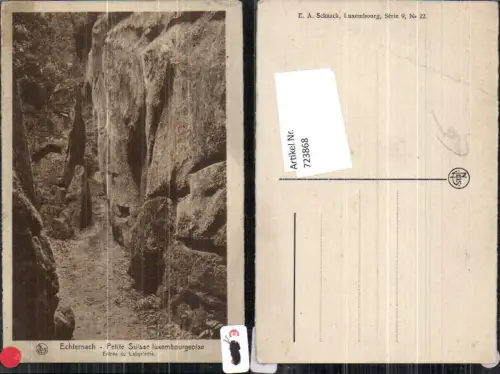 723868 Echternach Entree du Labyrinth Felsen Gesteinsformation Schlucht