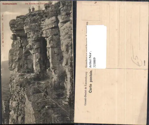 723869 Echternach Die Klause am Ernzerberge Gesteinsformation Felsen