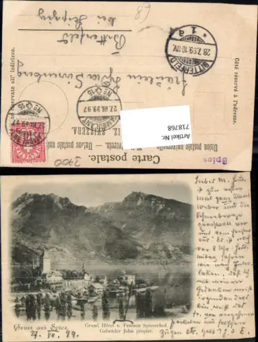 718768 Spiez am Thunersee bei Thun Grand Hotel Pension Spiezerhof 1899