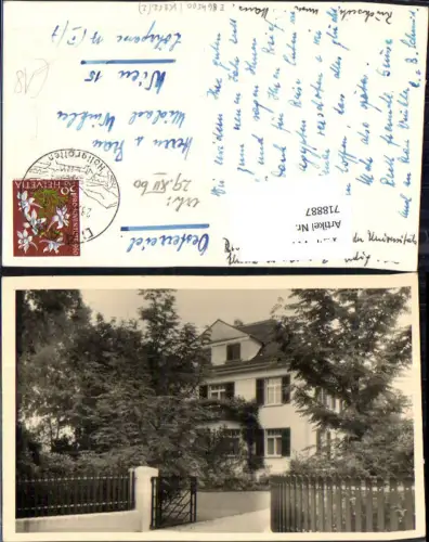 718887 tolle Foto-AK Haus in Baar Zug Menzingen