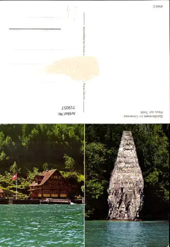 719057 Mehrbild AK Schillerstein i. Urnersee Haus zur Treib Seelisberg