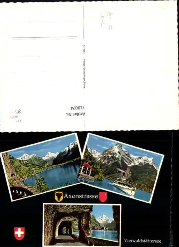 719074 Mehrbild AK Axenstraße Vierwaldstätter Flüelen Sisikon