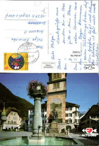 719082 Altdorf Ansicht Brunnen Wilhelm Tell Turm