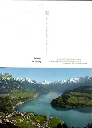 719091 Luftbild Urnersee Axenstraße Brunnen Ingenbohl Morschach Seelisberg Fronalpstock Roffaien