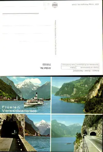 719103 Mehrbild AK Flüelen m. Bristenstock Sisikon Axenstraße Schiff Dampfer