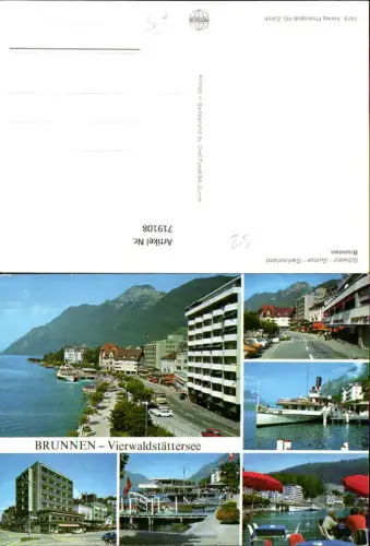 719108 Mehrbild AK Brunnen Vierwaldstättersee Schiff Dampfer Hotels Terrasse