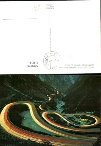 719124 Strada del San Gotthardo di notte Gotthardstraße b. Nacht Andermatt
