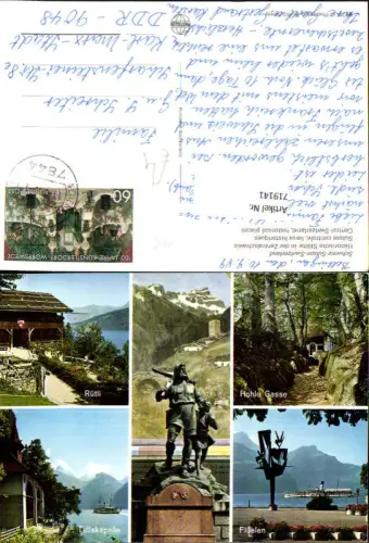 719141 Mehrbild AK Rütlihaus Tellskapelle Sisikon Flüelen Statue Wilhelm Tell
