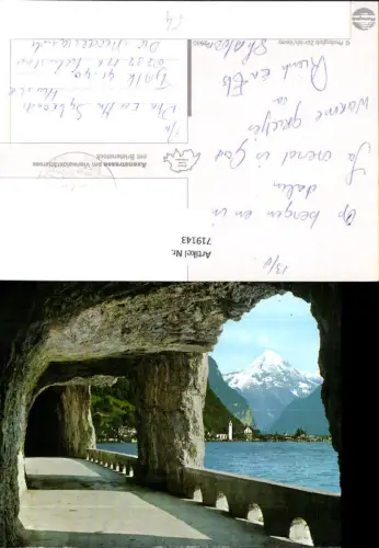 719143 Axenstraße a. Vierwaldstättersee m. Bristenstock b. Flüelen