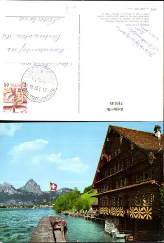 719145 Treib a. Vierwaldstättersee Seelisberg mit Brunnen u. Mythen i. Hintergrund