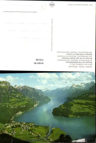719148 Blick v. Urmiberg Brunnen a. Vierwaldstättersee m. Bristenstock Gitschen