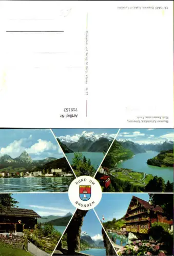 719152 Mehrbild AK Rund um Brunnen Urirotstock Urnersee Rütli Axenstraße Treib