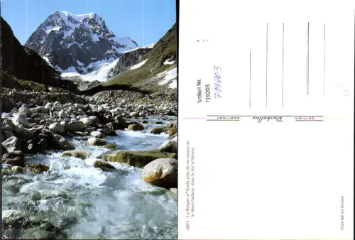 719203 Evolene La Borgne d Arolla pres de sa source et l Mont Collon dans le Val d Herens