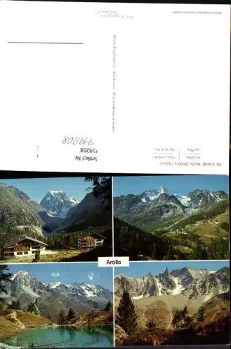 719208 Mehrbild AK Arolla Valais Mont Collon Pigne d Arolla Lac Bleu pub Photo Klopfenstein