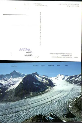 719209 Fiesch Eggishorn Gr. Aletschgletscher u. Märjelensee pub Photo Klopfenstein