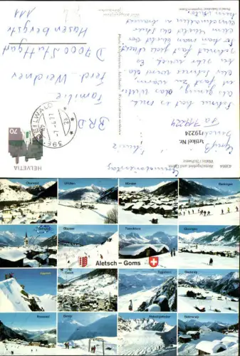 719224 Mehrbild AK Aletsch Goms Oberwald Fiesch Riederalp Fletschhorn Wintersport pub Photo Klopfenstein