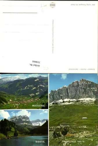 719666 Mehrbild AK Muotathal Pragelpass Bisistal Bisisthal