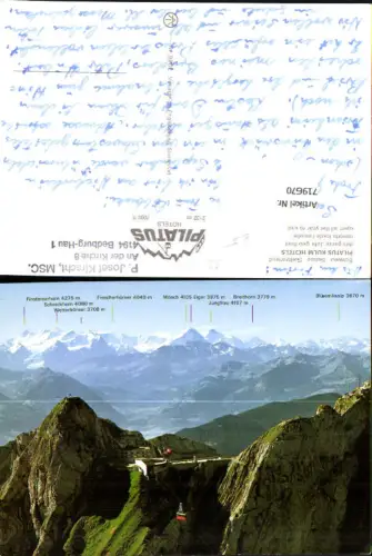 719670 Pilatus-Kulm Hotel Bellevue Luzern Seilbahn Gondel