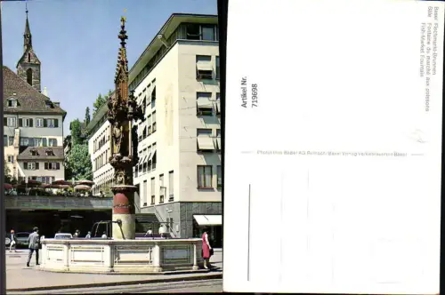 719698 Basel Bale Fischmarkt-Brunnen Fontaine du marche aux poissons