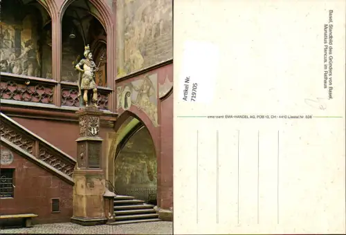 719705 Basel Bale Standbild Munatius Plancus im Rathaus