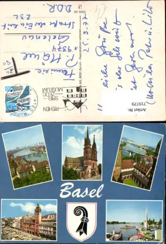 719779 Mehrbild AK Basel Bale Münster Rathaus Rhein m. Schiffe Dampfer