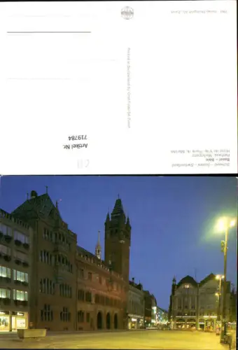 719784 Basel Bale Rathaus Marktplatz Hotel du Ville Place du Marche