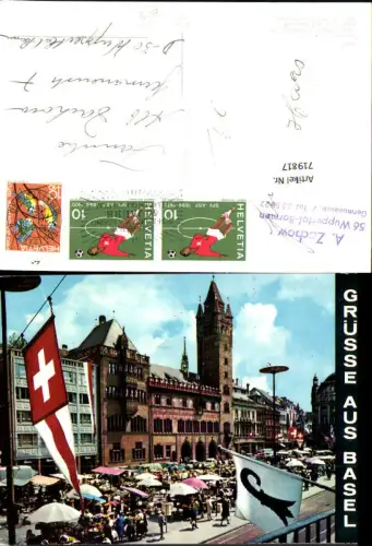 719817 Basel Bale Marktplatz m. Rathaus Place du Marche et Hotel de Ville