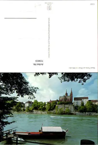 719819 Basel Partie a. Rhein mit Münster Bale