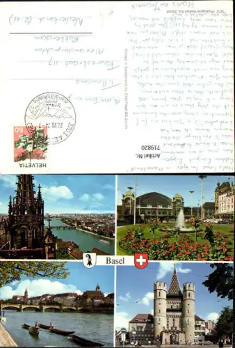 719820 Mehrbild AK Basel Bale Münster Rheinbrücke Bahnhof Spalentor