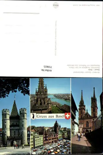 719825 Mehrbild AK Basel Bale Spalentor Marktplatz Rathaus Münster