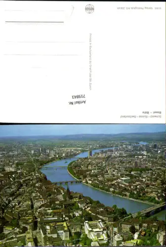 719843 Luftbild Basel Bale Blick auf Münster Rheinbrücken