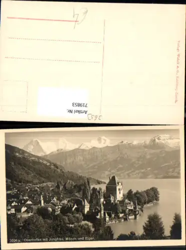 719853 Oberhofen a. Thunersee Schloss mit Jungfrau Mönch u. Eiger