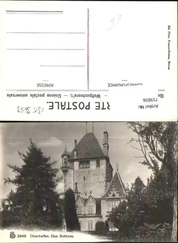 719856 Oberhofen a. Thunersee Schloss Ansicht