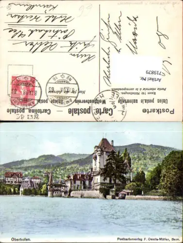 719879 Oberhofen a. Thunersee Schloss Ansicht v. See aus