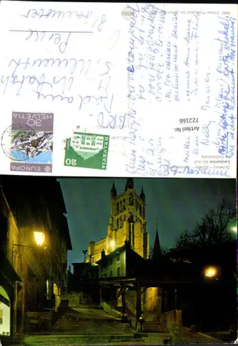 722166 Lausanne de nuit La Cathedrale