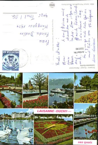 722190 Lausanne-Ouchy ses quais Schiff Dampfer