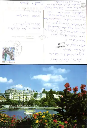 722194 Lausanne Les quais et l hotel Beau-Rivage