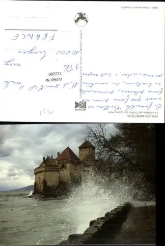 722200 Montreux Chillon Le chateau de Chillon par grand vent